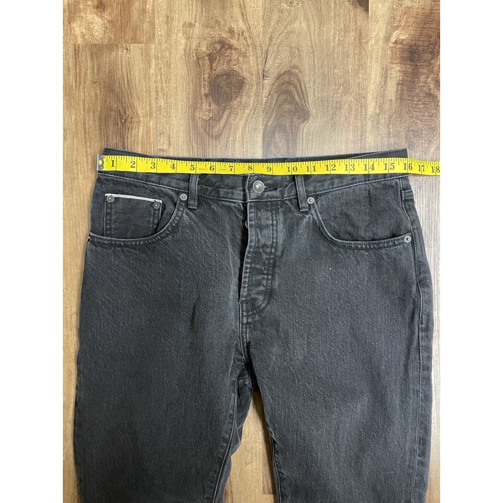 Taylor Stitch Slim Denim Jeans Fly Button Black Cotton Selvage Size 31x32 - Picture 8 of 13